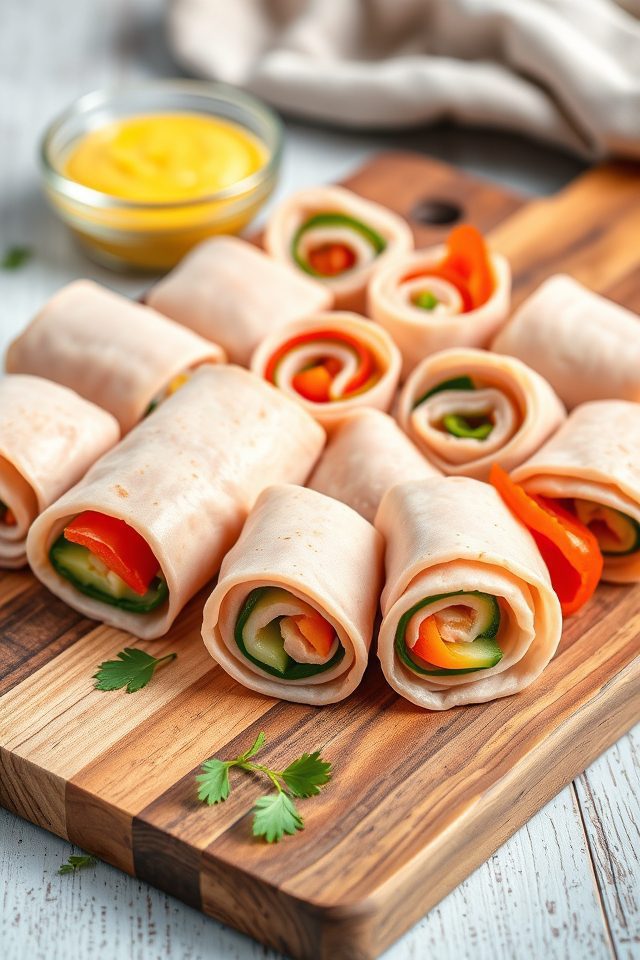 turkey sandwich snack wraps