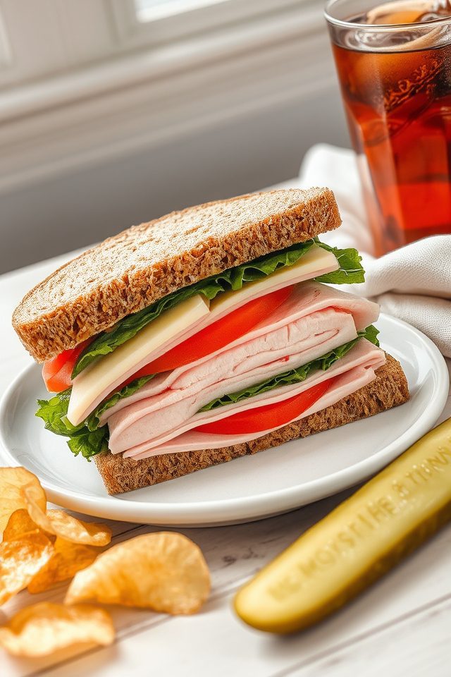 turkey swiss lettuce tomato