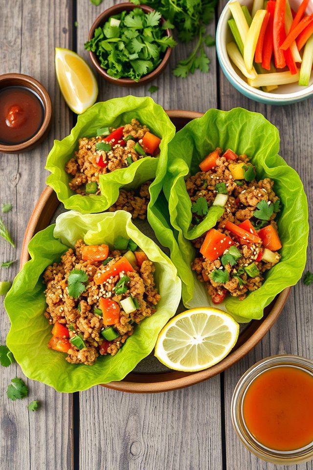 turkey veggie lettuce wraps