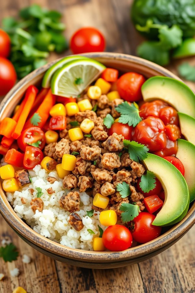 turkey with vegetable toppings