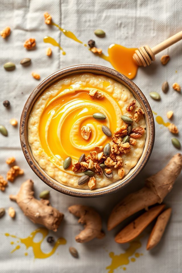 turmeric ginger spiced oatmeal