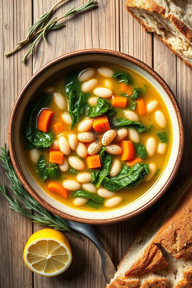 tuscan crockpot kale soup