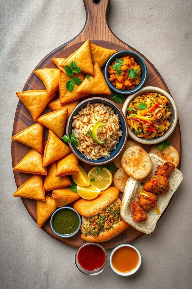 variety of indian snacks