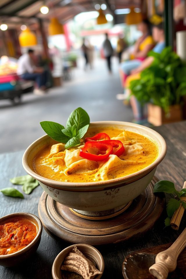 variety of thai curries