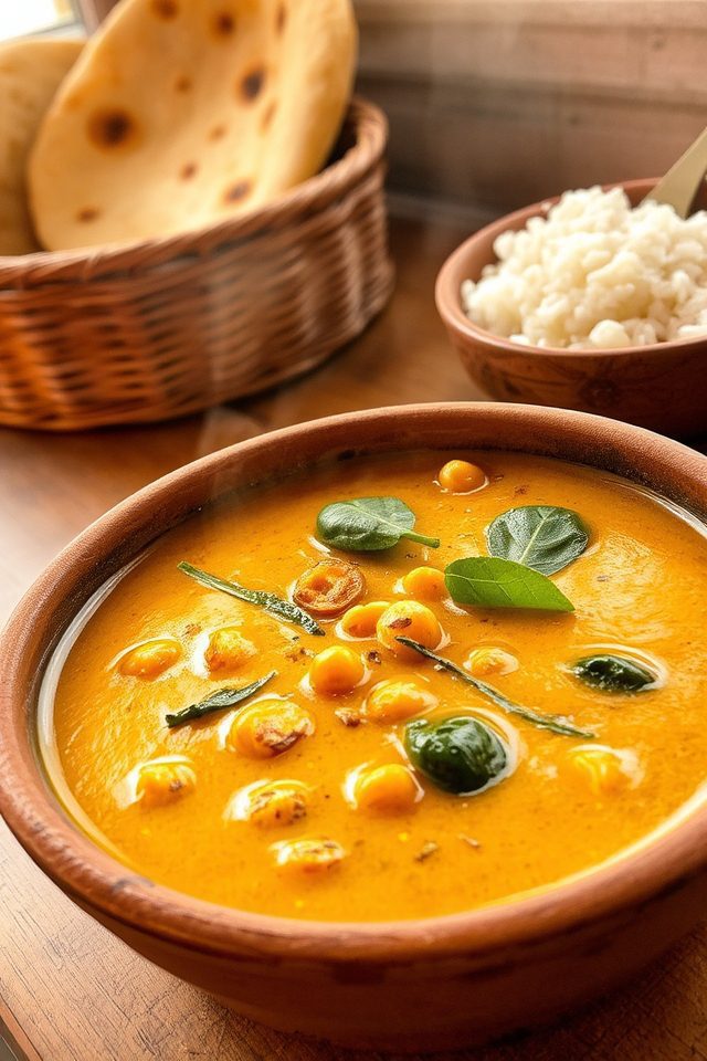 vegan chickpea spinach curry