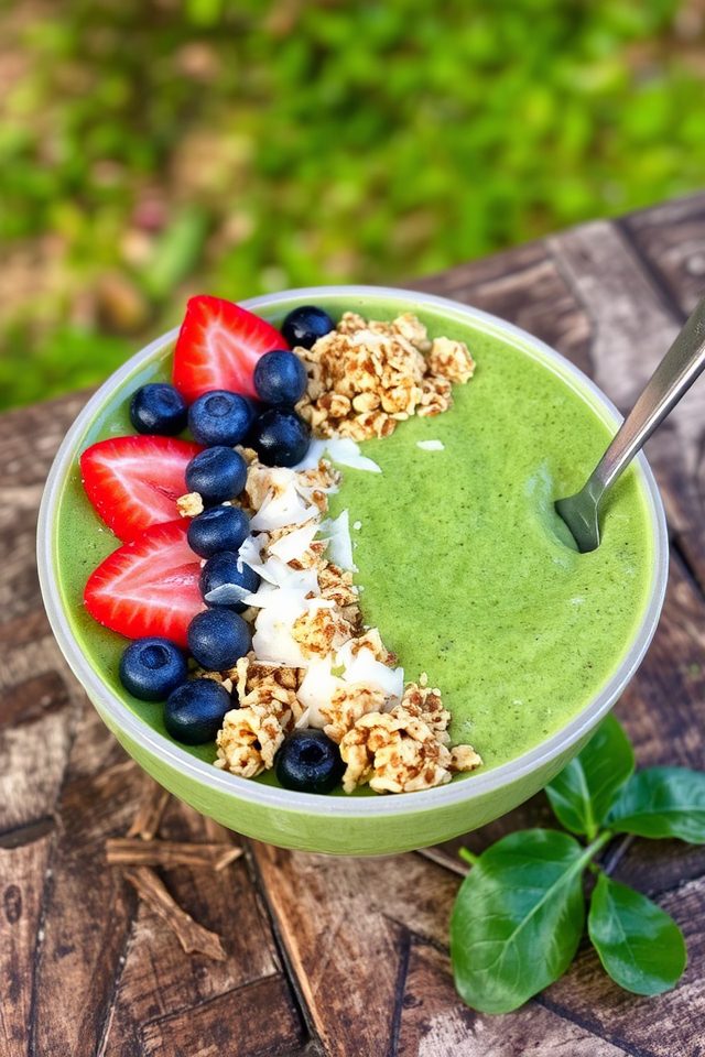vegan green breakfast bowl