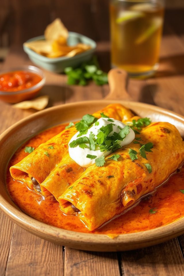vegan mexican enchilada dish