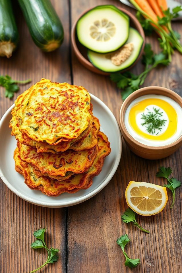 vegetable based crispy savory fritters