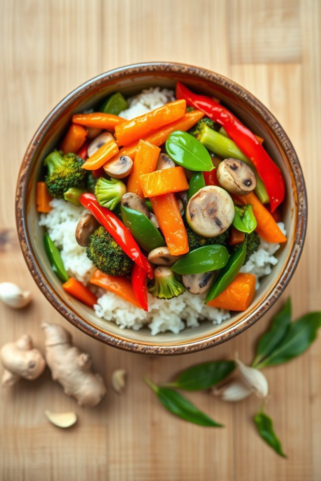 vegetable dish with rice
