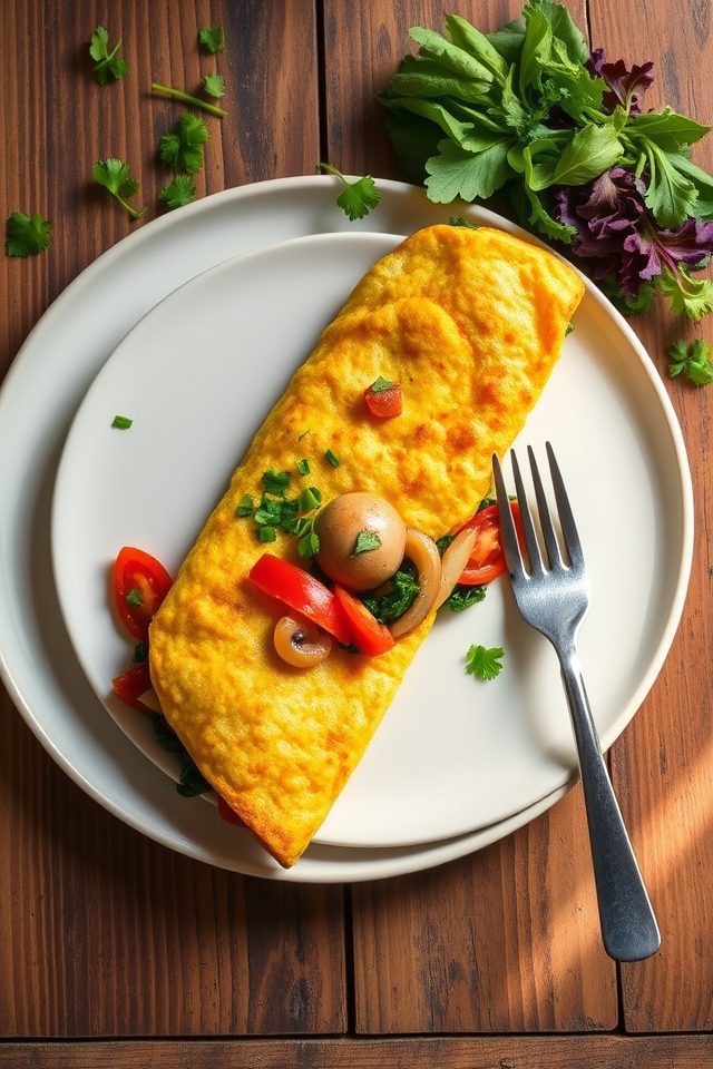 vegetable filled egg breakfast