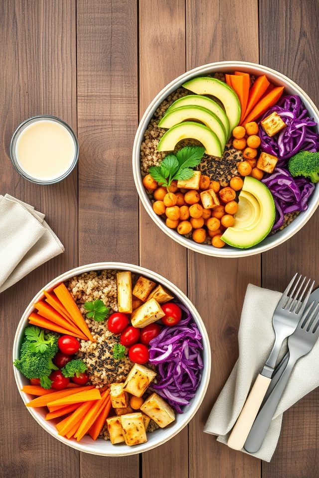 vegetable filled healthy bowls