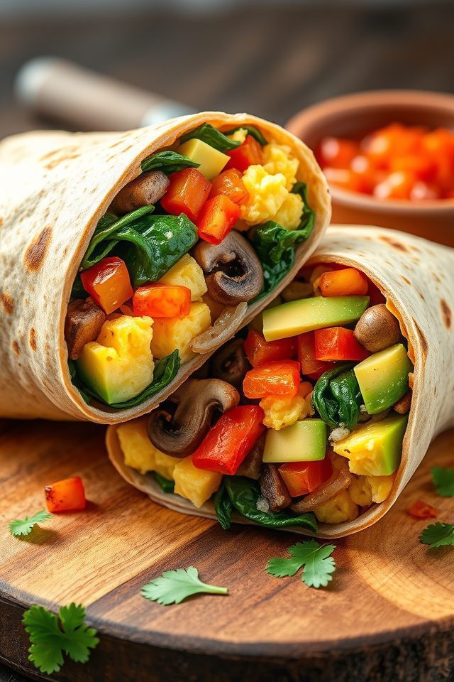 vegetable filled morning wrap