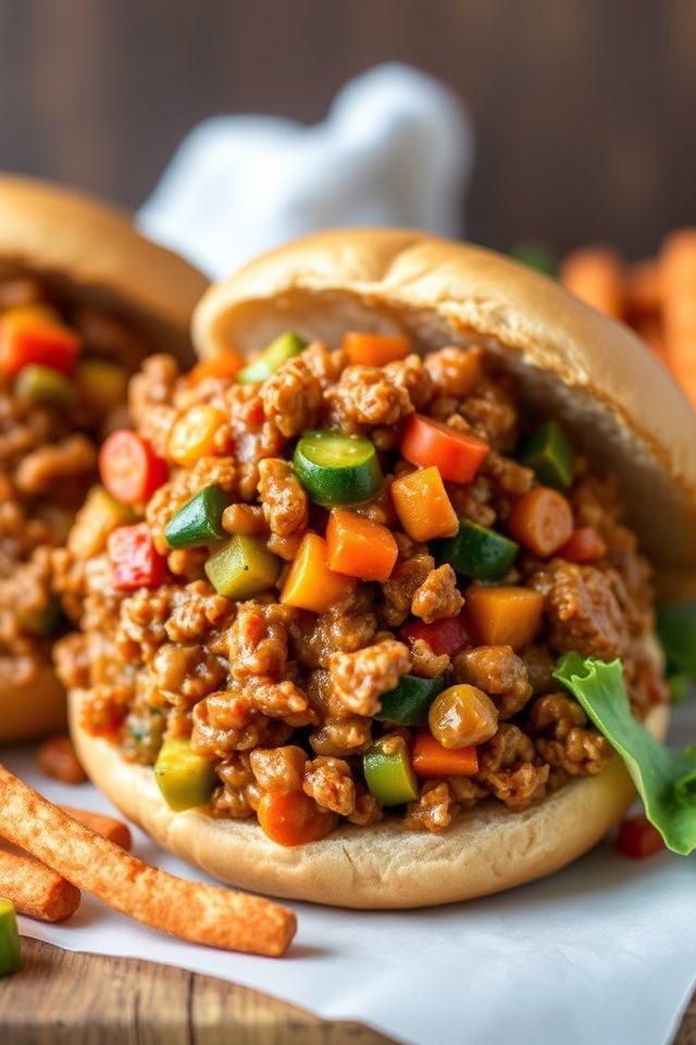 vegetable filled sloppy joes
