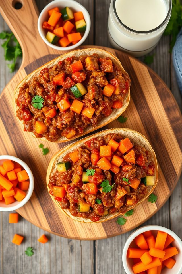 vegetable filled sloppy joes