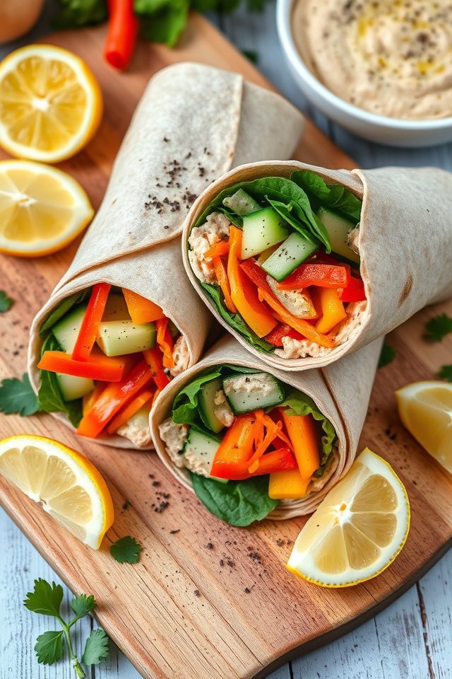 vegetable hummus wrap recipe