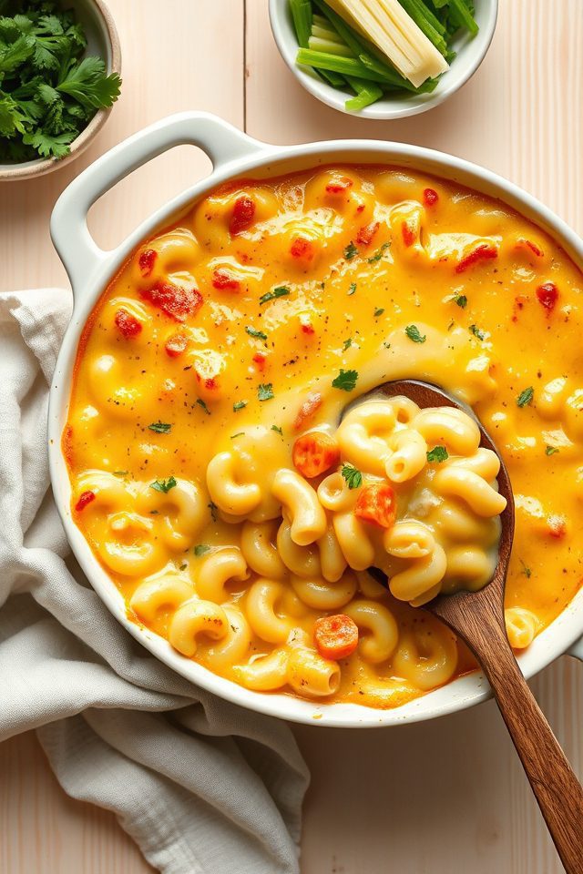 vegetable infused cheesy pasta