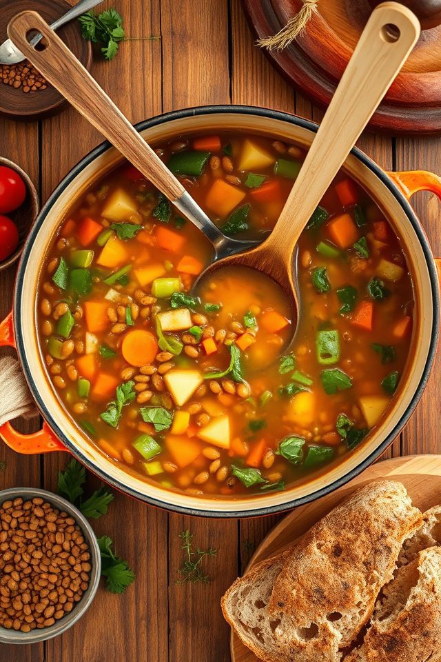 vegetable lentil soup recipe