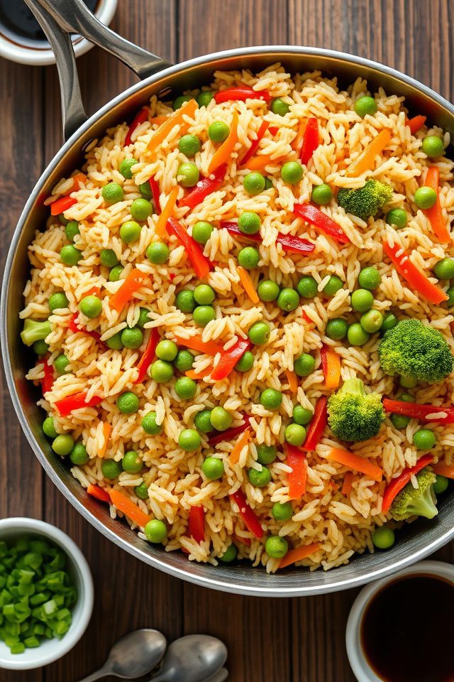 vegetable loaded rice dish
