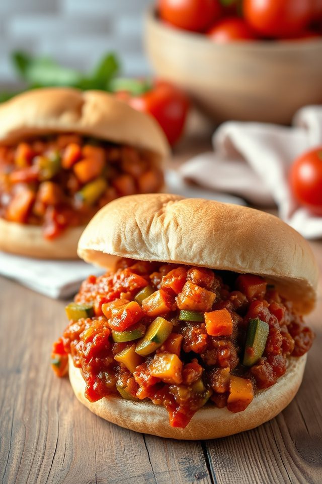 vegetable loaded sloppy joes
