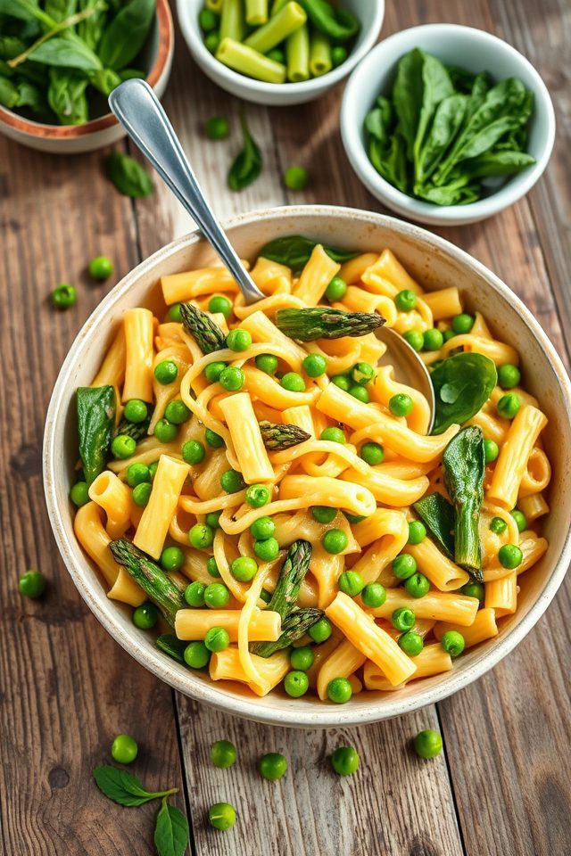 vegetable pasta cheese dish