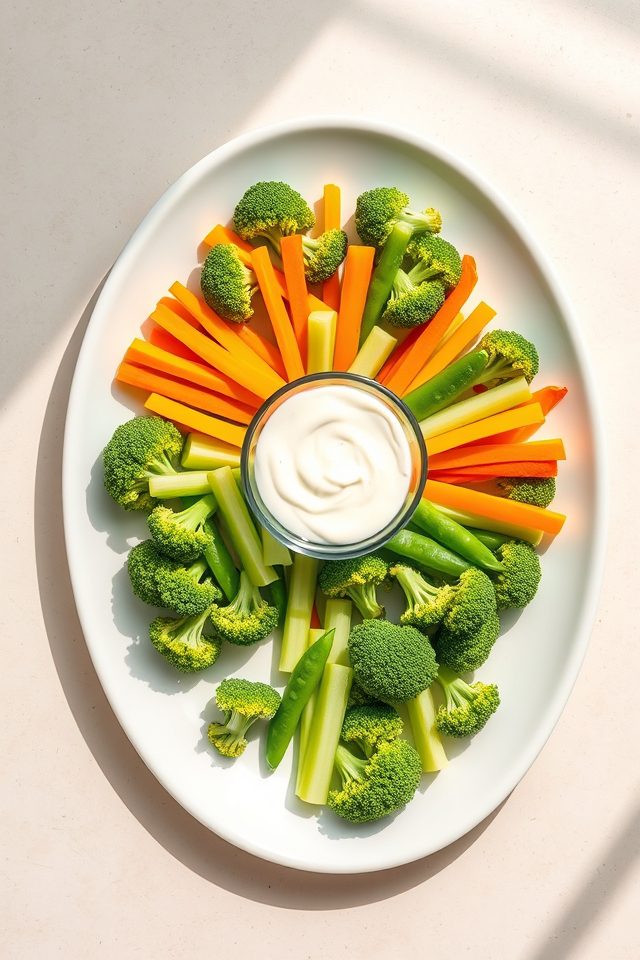 vegetable rainbow snack platter