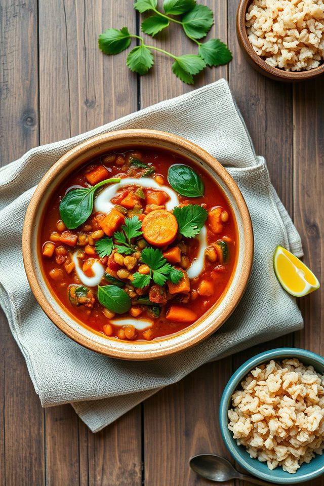 vegetable rich lentil curry