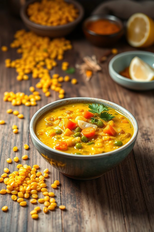 vegetable rich moong dal khichdi
