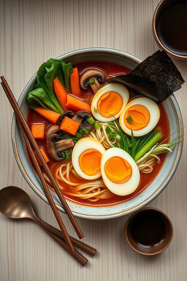 vegetable rich soy ramen