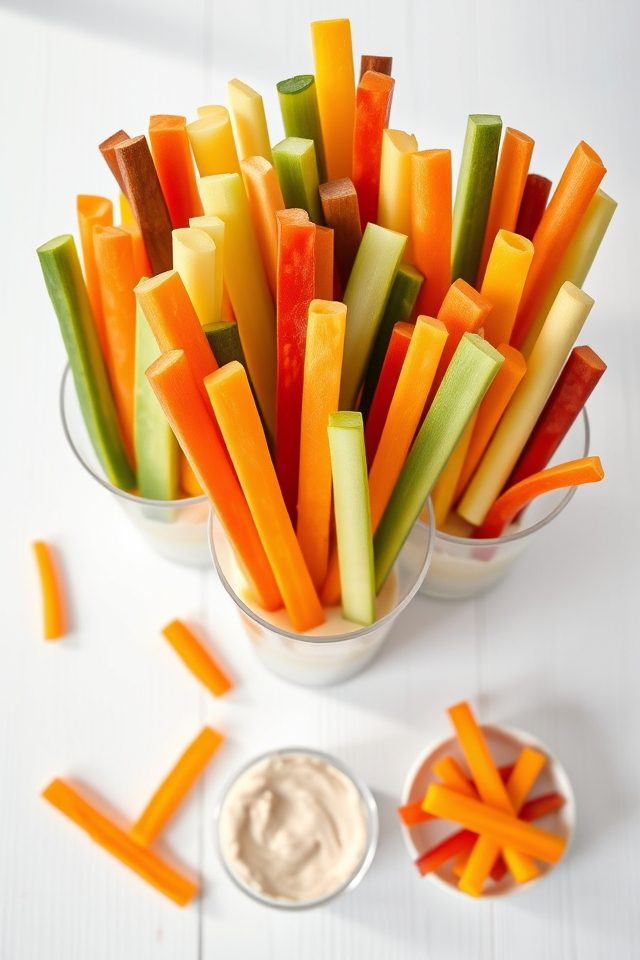 vegetable snacks in cups