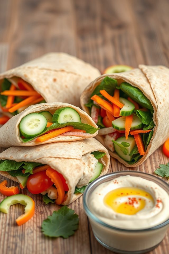 vegetable stuffed hummus pita