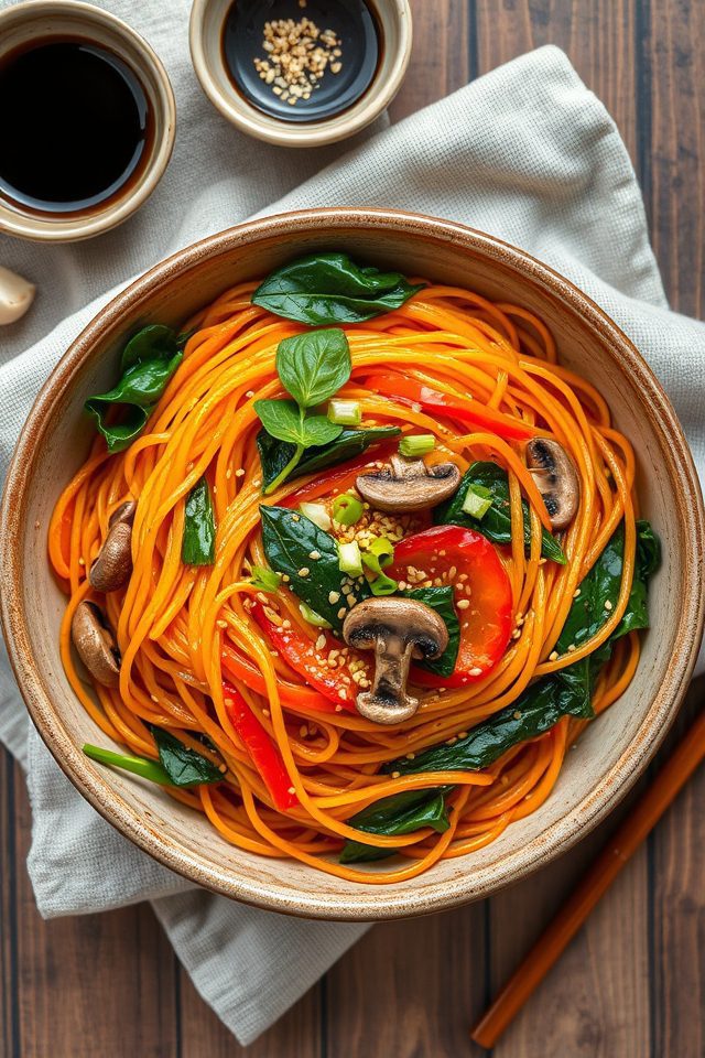 vegetable sweet potato noodles