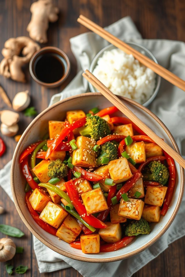 vegetable tofu stir fry