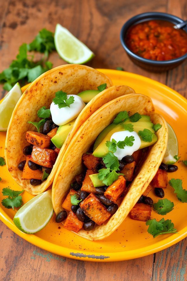 vegetarian butternut squash tacos
