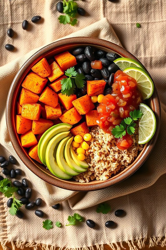 vegetarian mexican inspired bowl