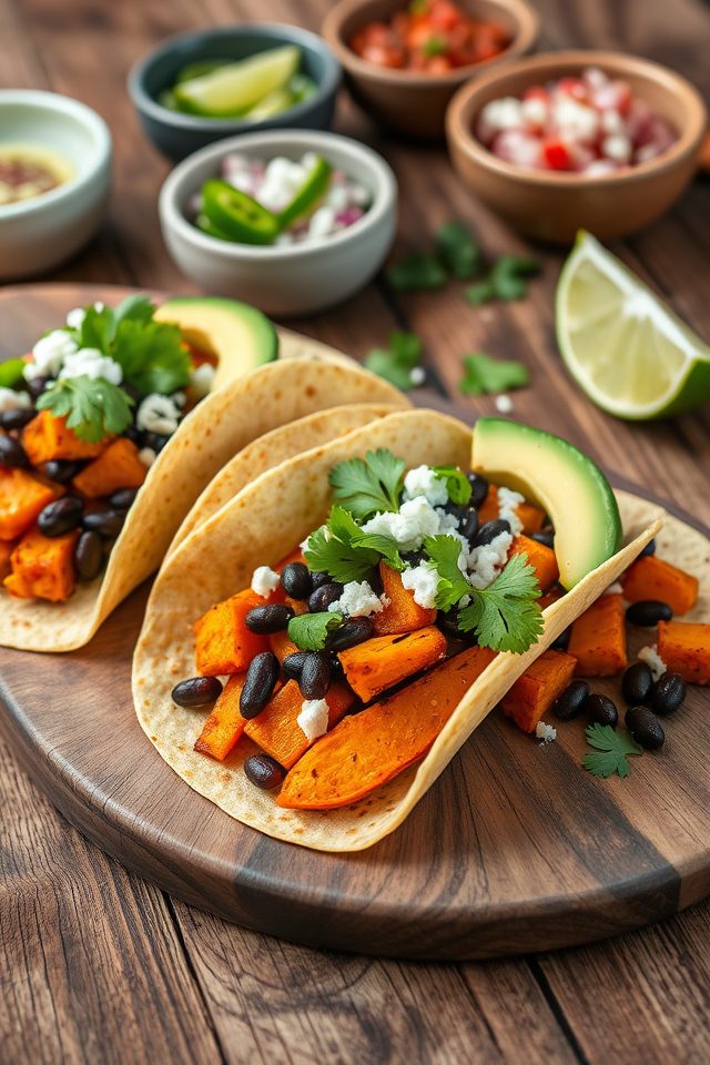 vegetarian mexican inspired taco
