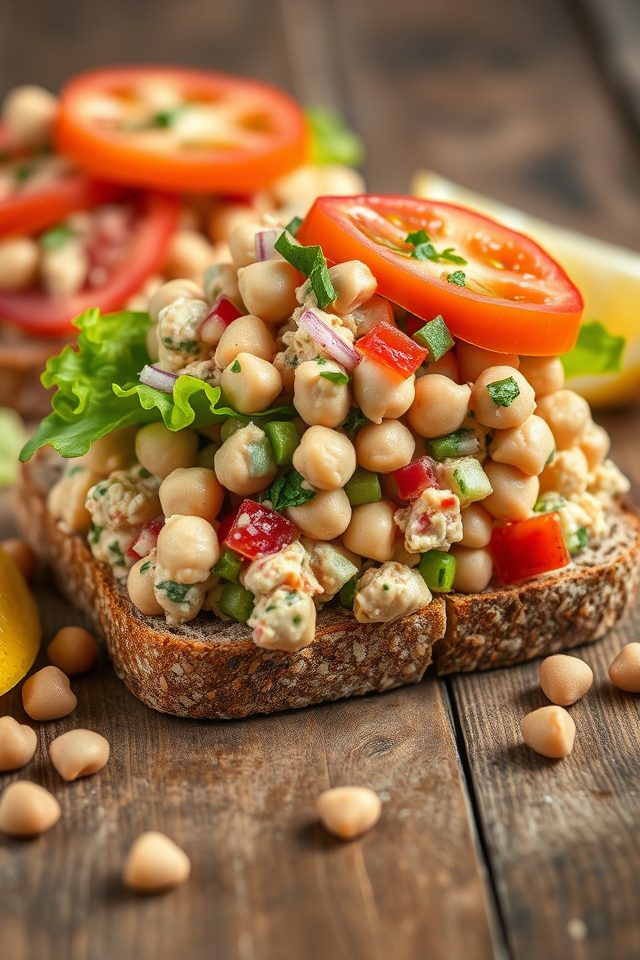 vegetarian protein packed sandwich