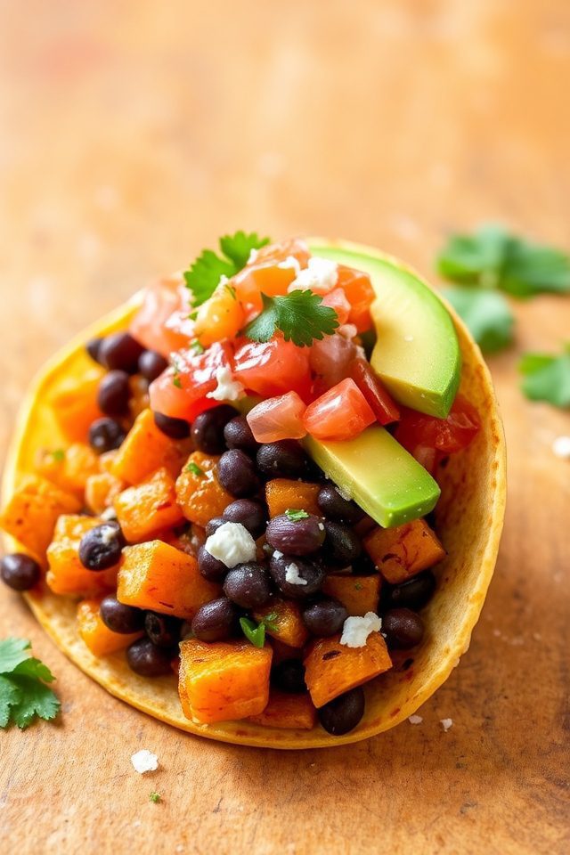 vegetarian sweet potato tacos