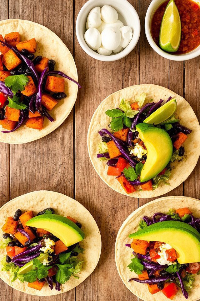 vegetarian sweet potato tacos