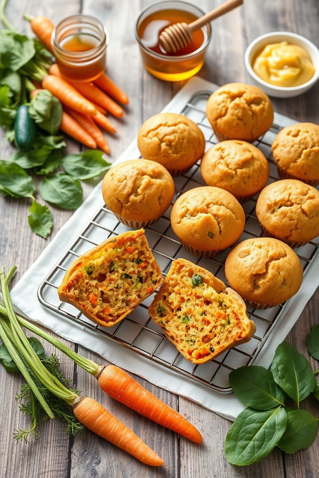 veggie packed mini muffins