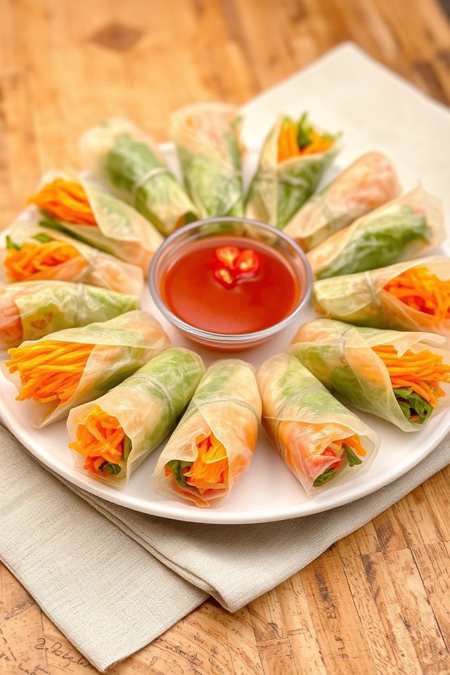 veggie spring rolls delicious