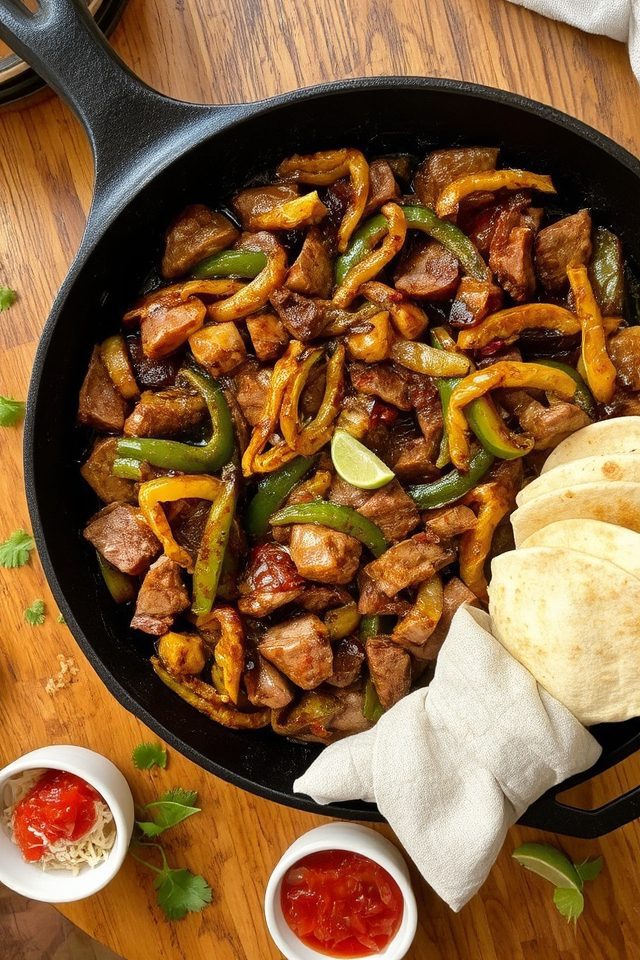venison mexican style fajitas