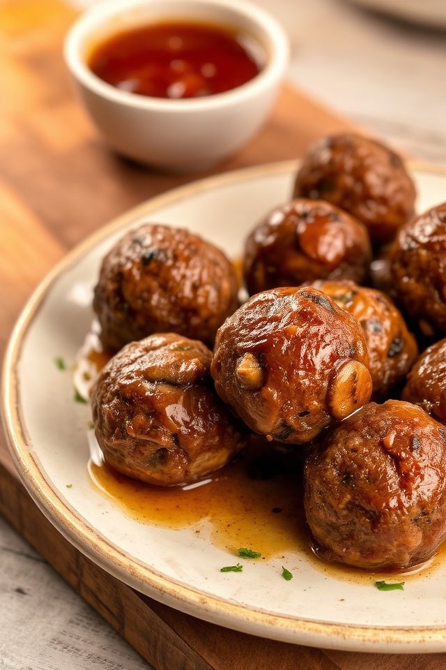 venison mushroom savory bites