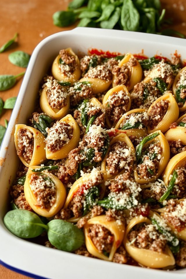 venison stuffed pasta dish
