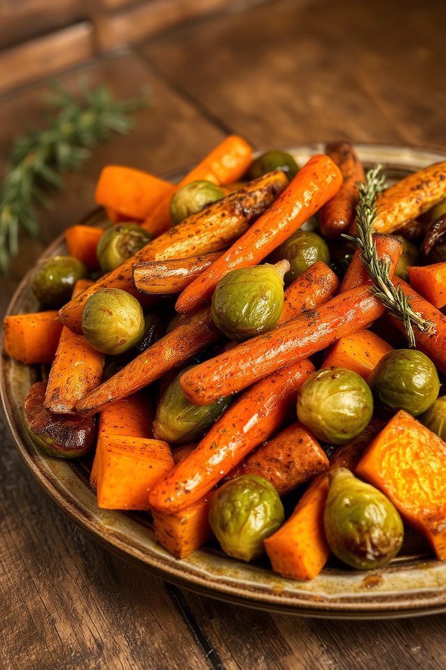 vibrant roasted vegetable dish