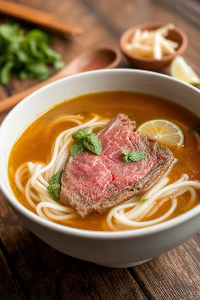 vietnamese rare steak pho