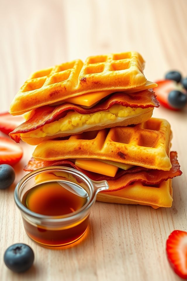 waffle sandwiches for lunch