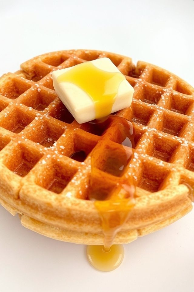 waffles and honey butter