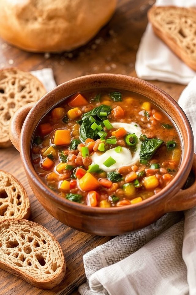 warm and savory lentil stew