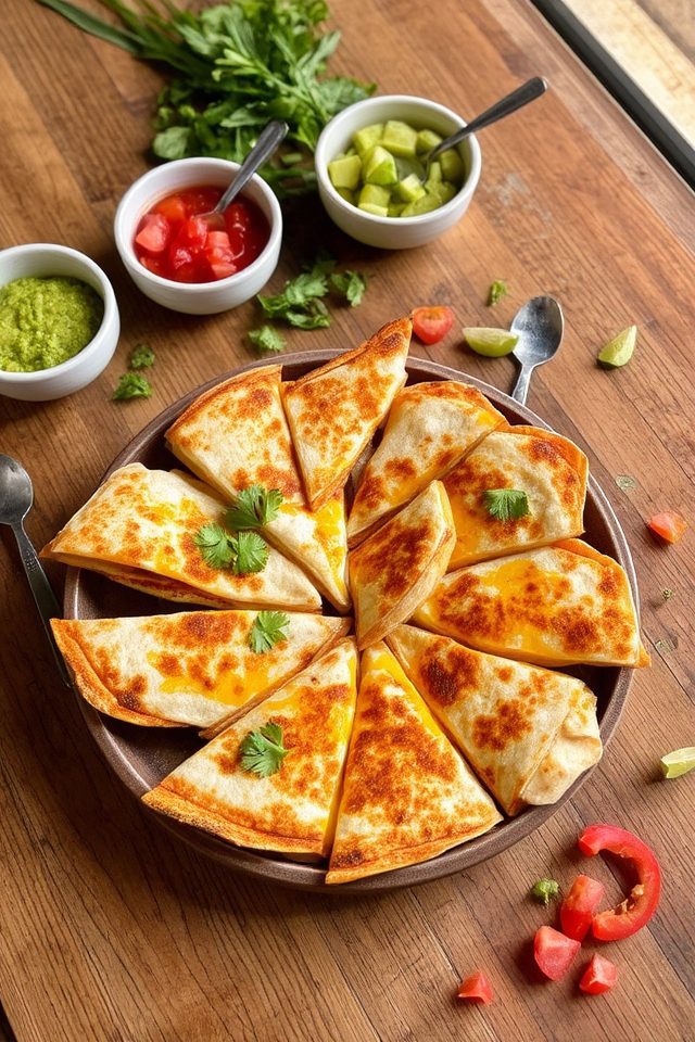 warm cheesy tortilla snack