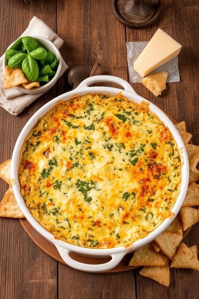 warm cheesy vegetable dip